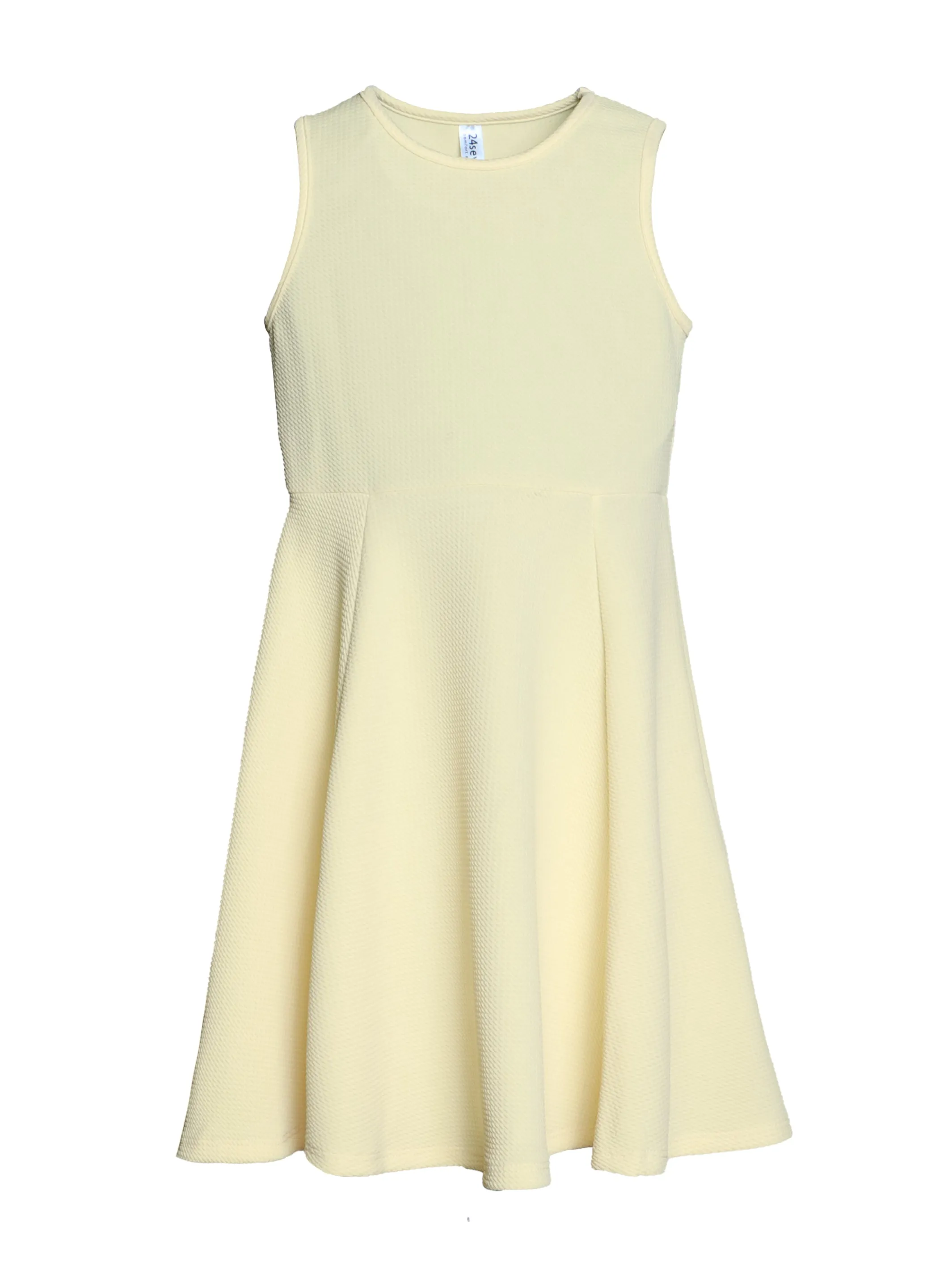 Girls Sleeveless Knee Length Fit and Flare Dress