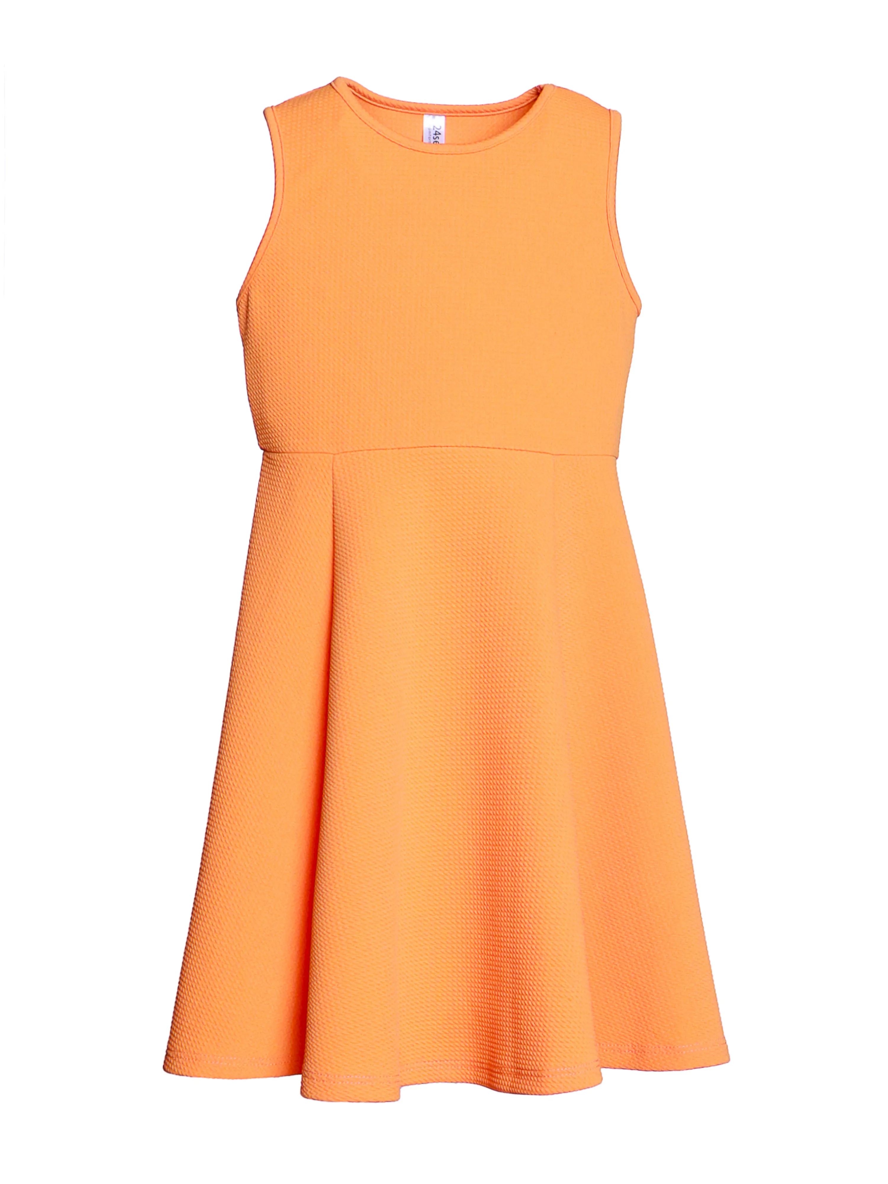Girls Sleeveless Knee Length Fit and Flare Dress