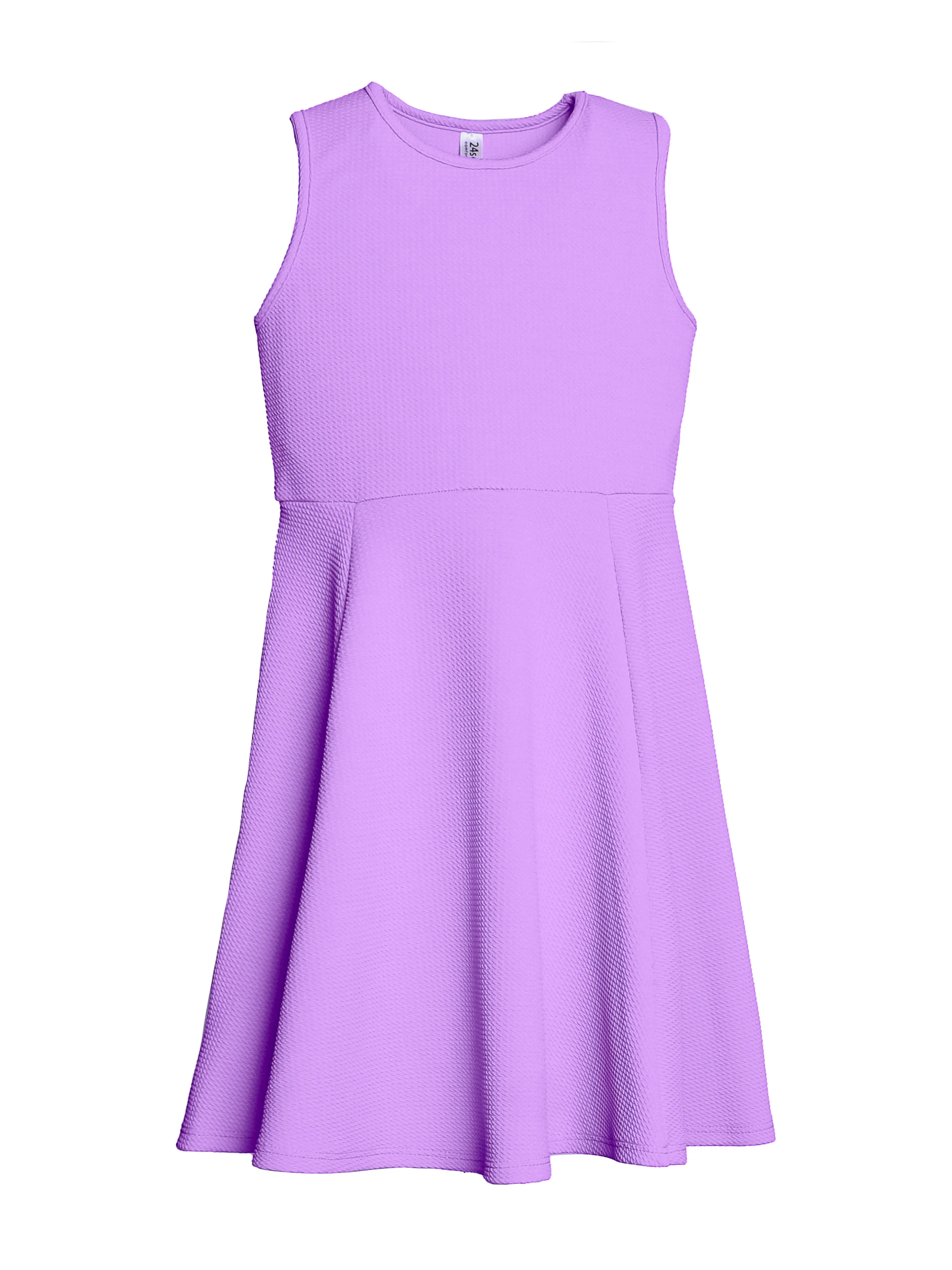 Girls Sleeveless Knee Length Fit and Flare Dress