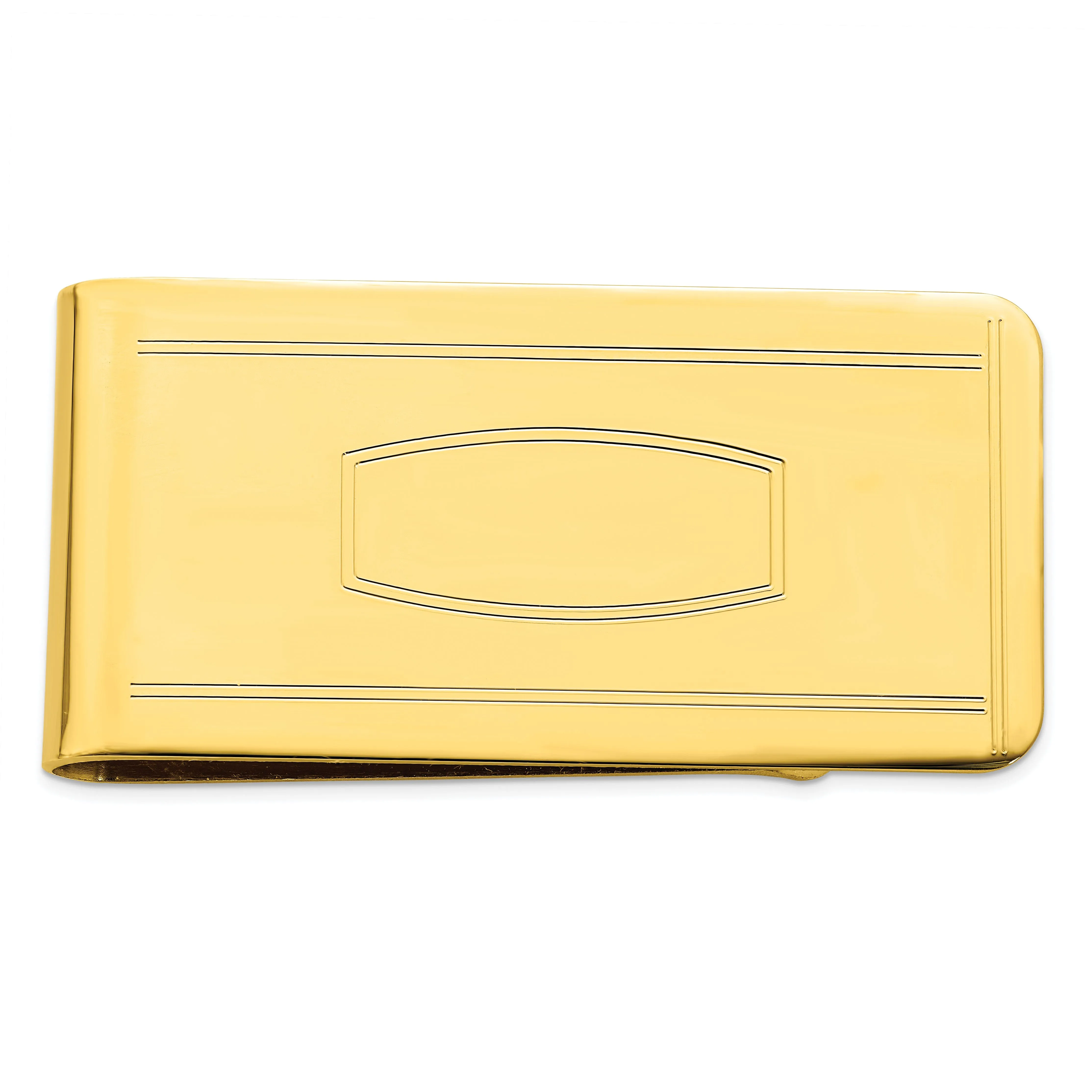 Gold Plated with Engravable Area Money Clip