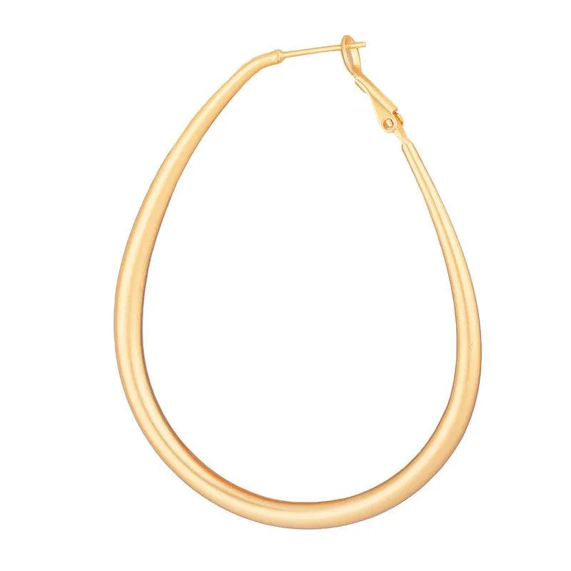 Golden Plain Hoop Earrings