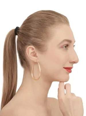 Golden Plain Hoop Earrings
