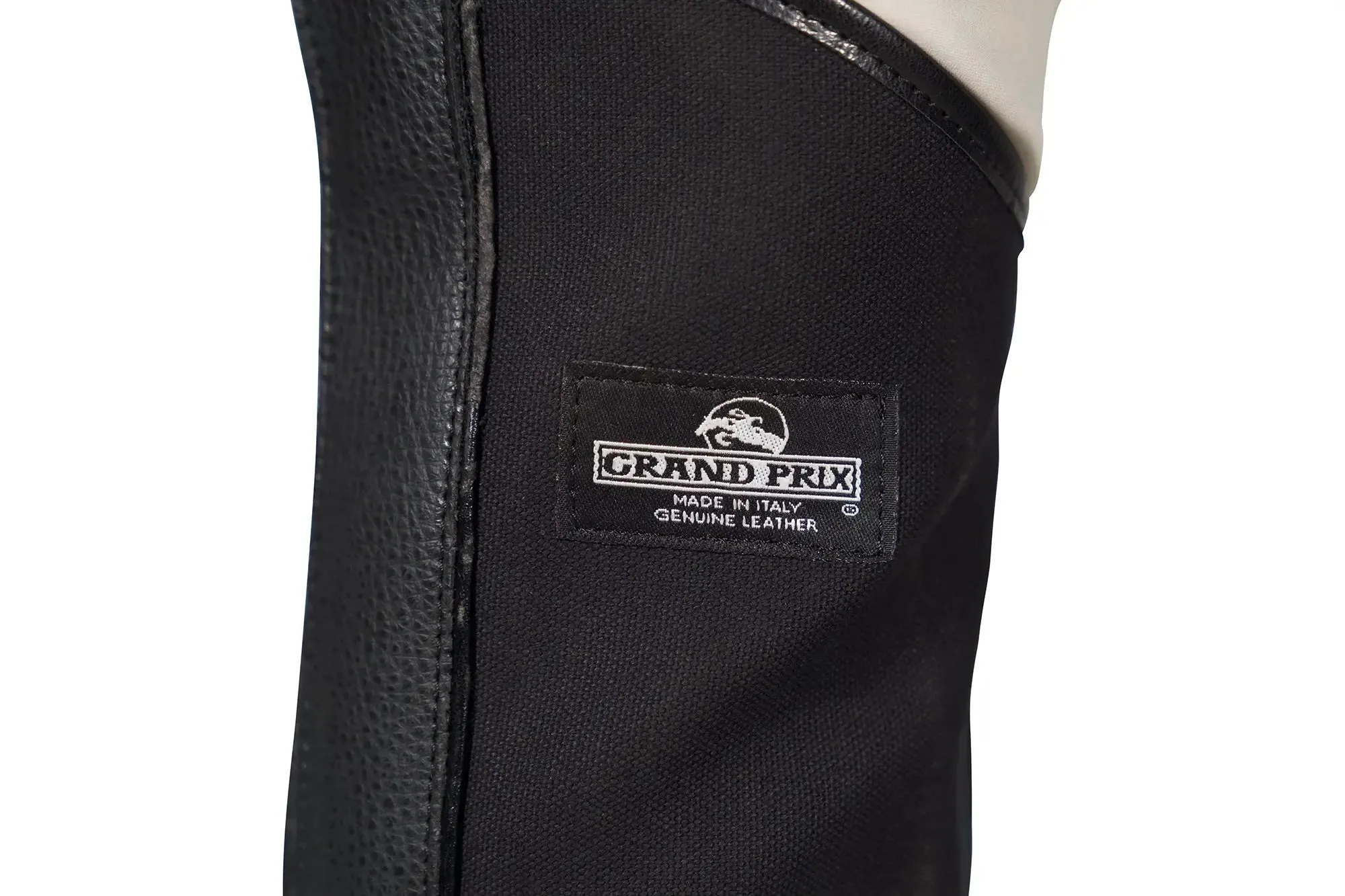 Grand Prix Canvas and Leather Half Chaps, Black