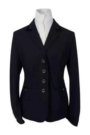 Grand Prix Saltare Premio 4 Button Riding Show Coat, Navy with Black