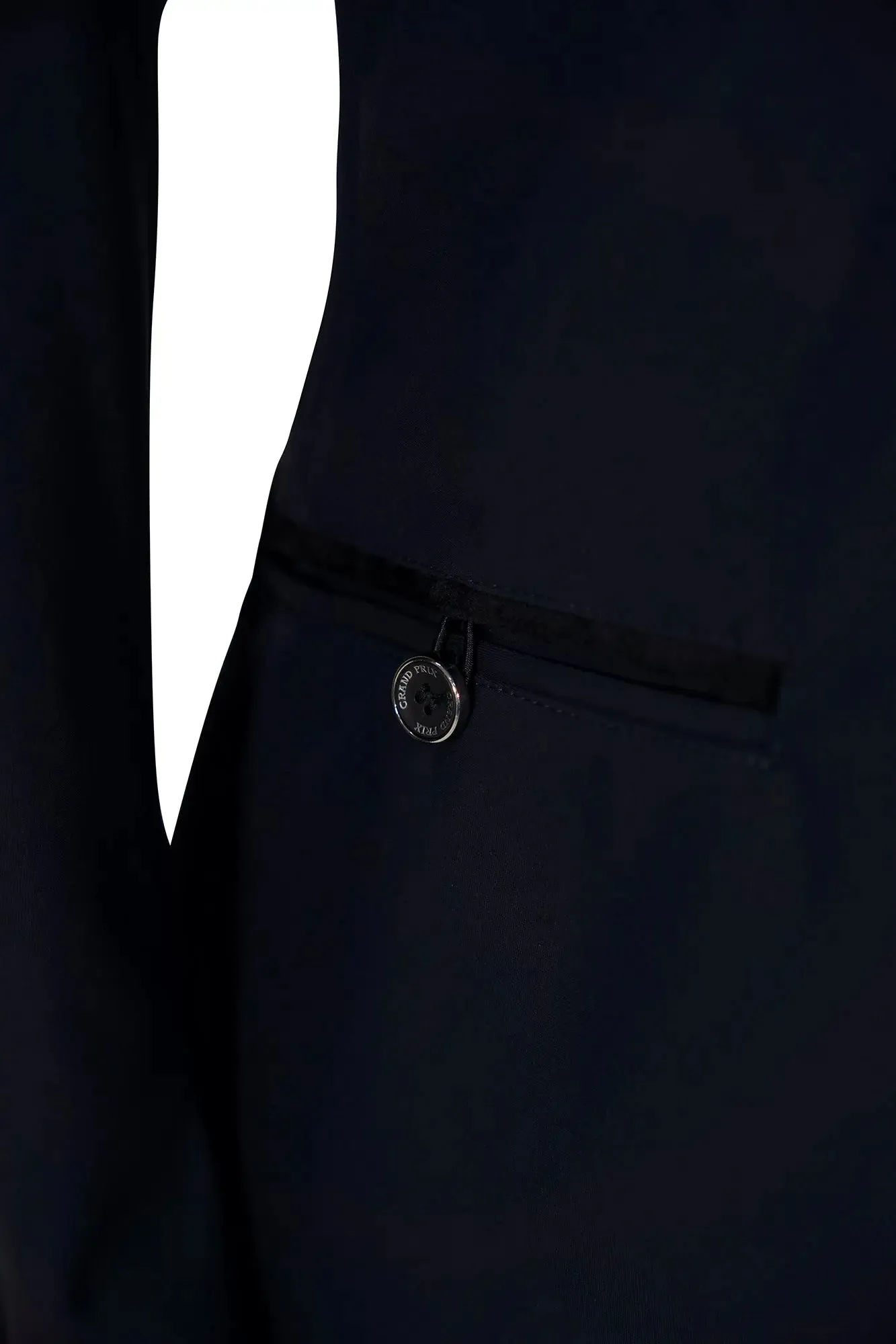 Grand Prix Saltare Premio 4 Button Riding Show Coat, Navy with Black