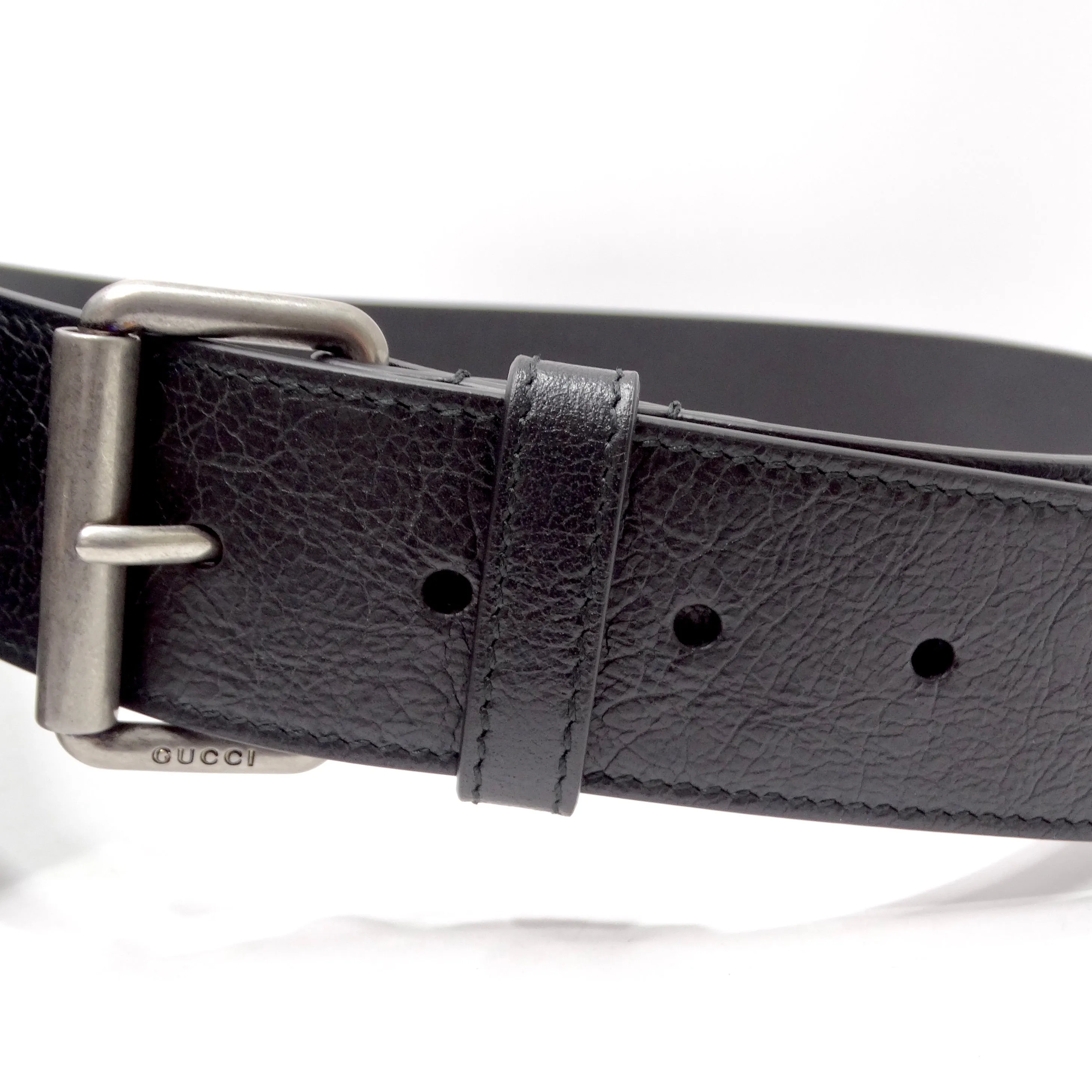 Gucci Fluffy Calfskin Mini Morpheus Belt Bag Black