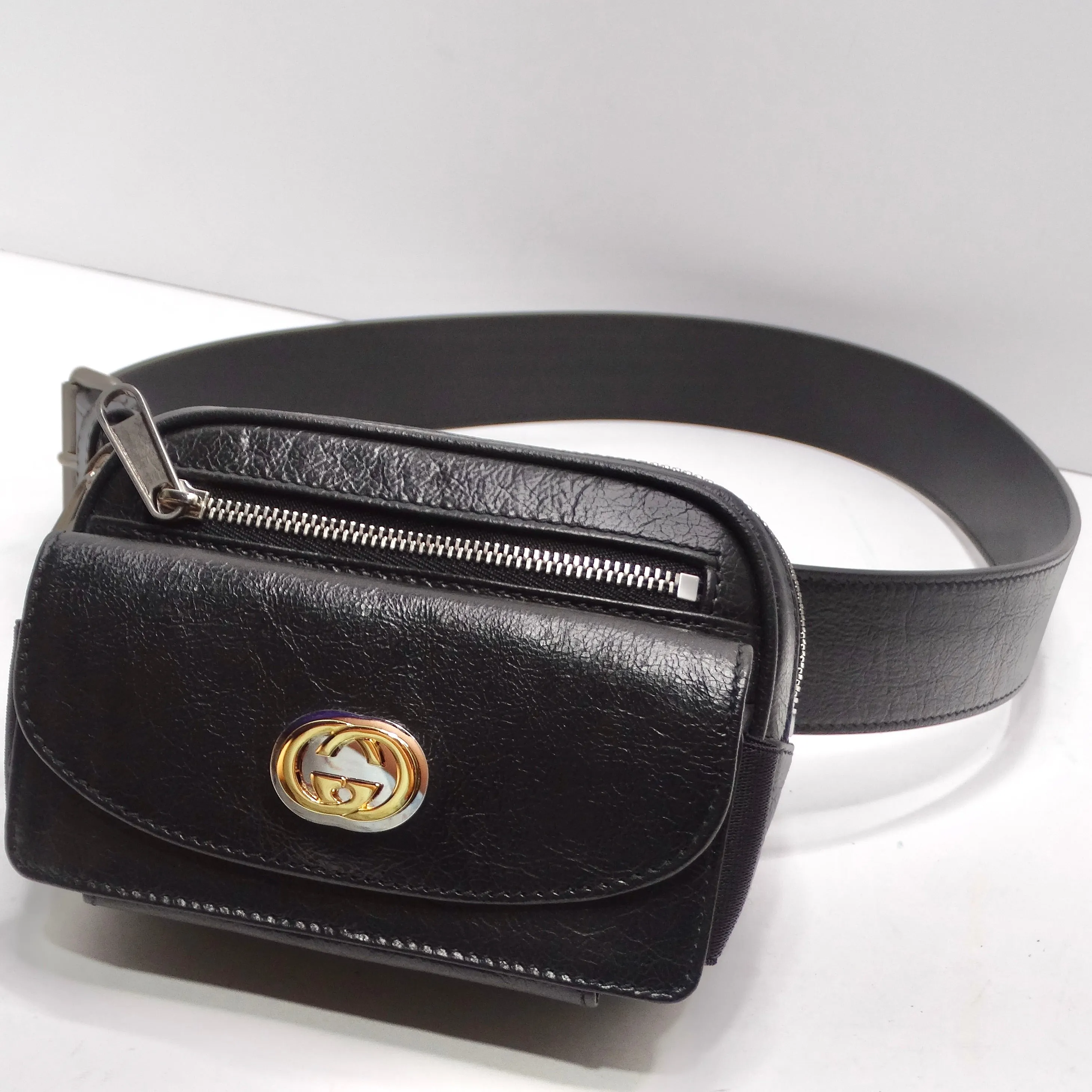 Gucci Fluffy Calfskin Mini Morpheus Belt Bag Black