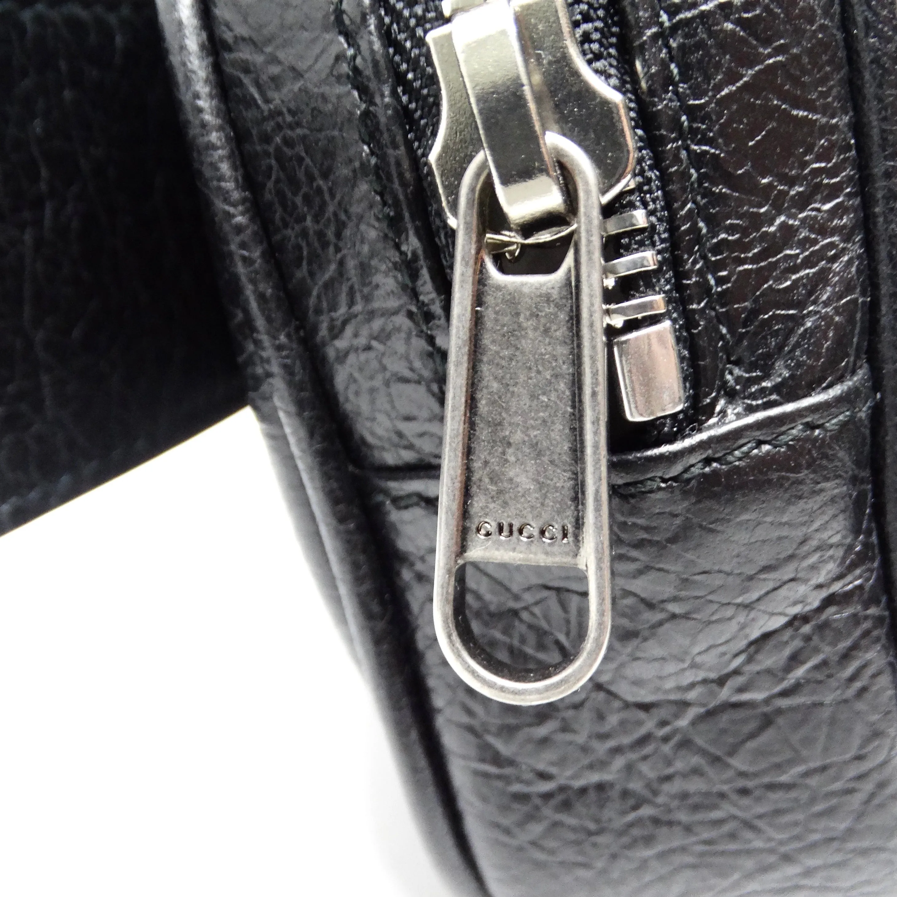 Gucci Fluffy Calfskin Mini Morpheus Belt Bag Black