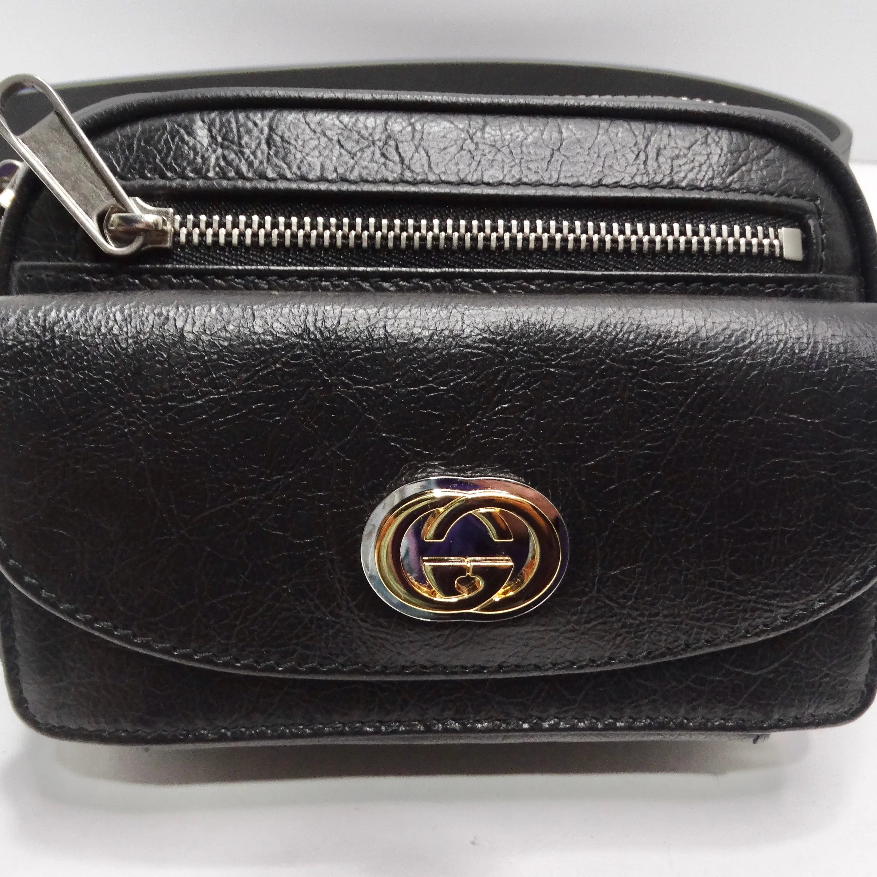 Gucci Fluffy Calfskin Mini Morpheus Belt Bag Black