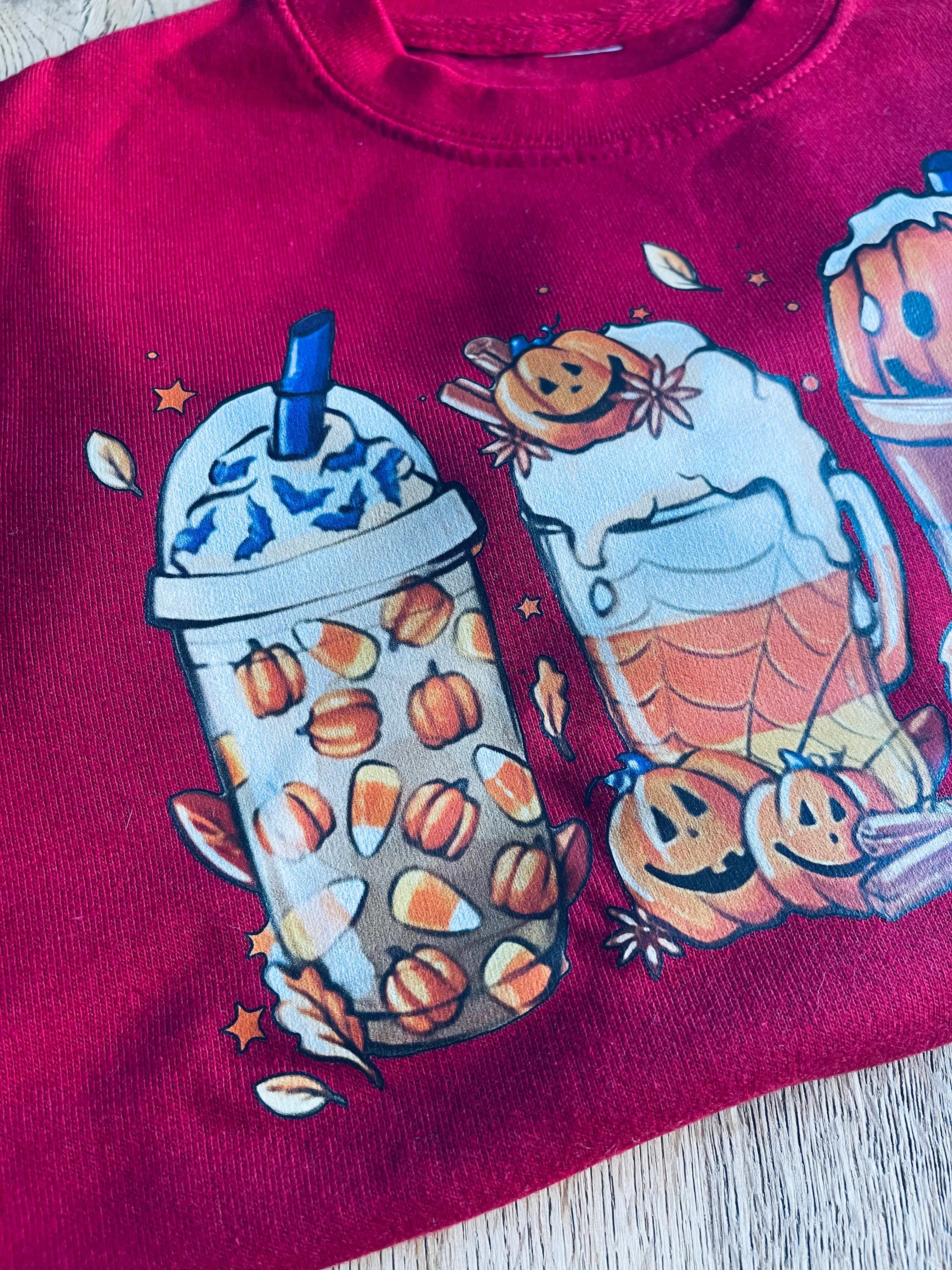 Halloween Coffee Sweater - 5-6 Years