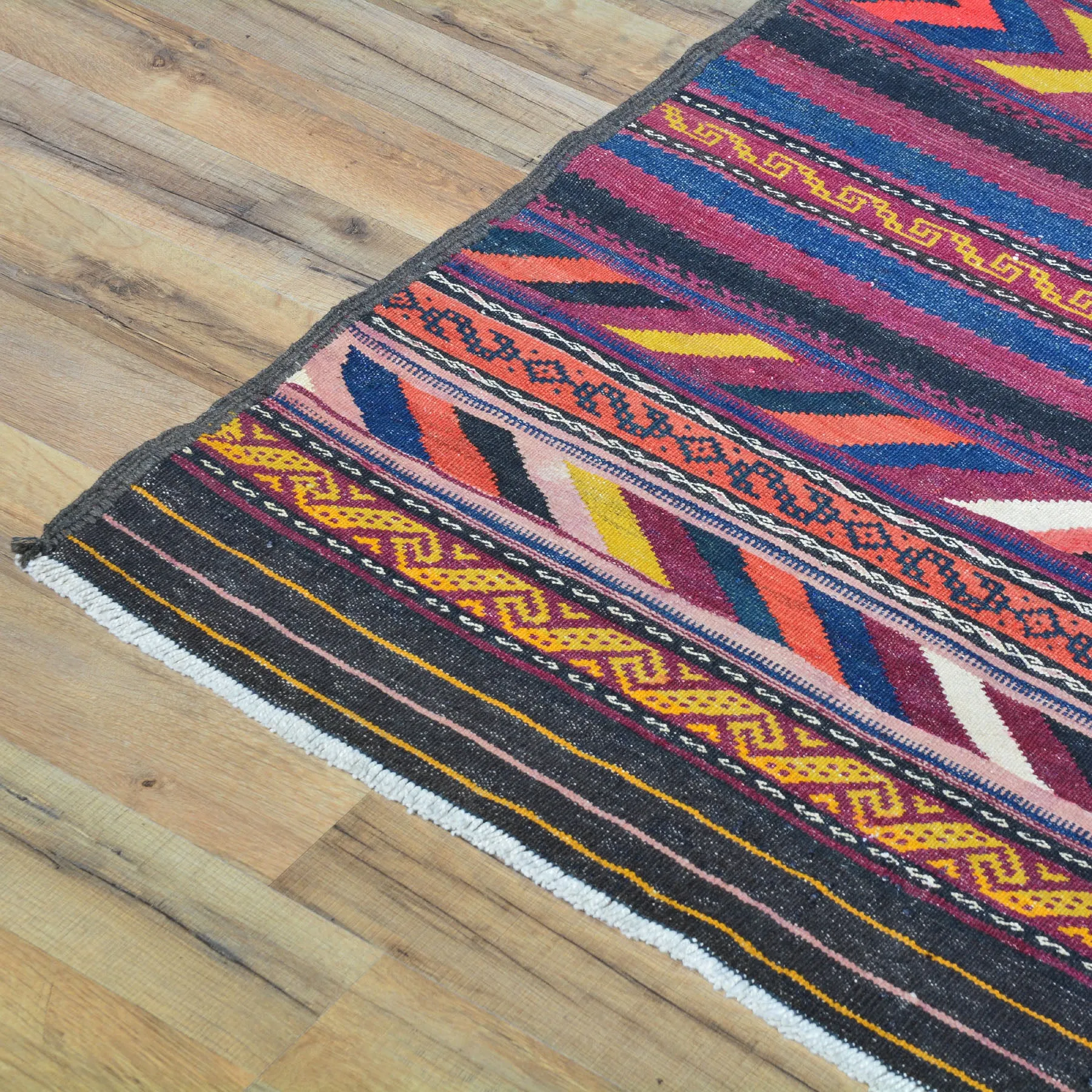 Hand-Woven Fine Afghan Tribal Kilim 100% Wool Rug (Size 3.1 X 10.6) Brral-3273
