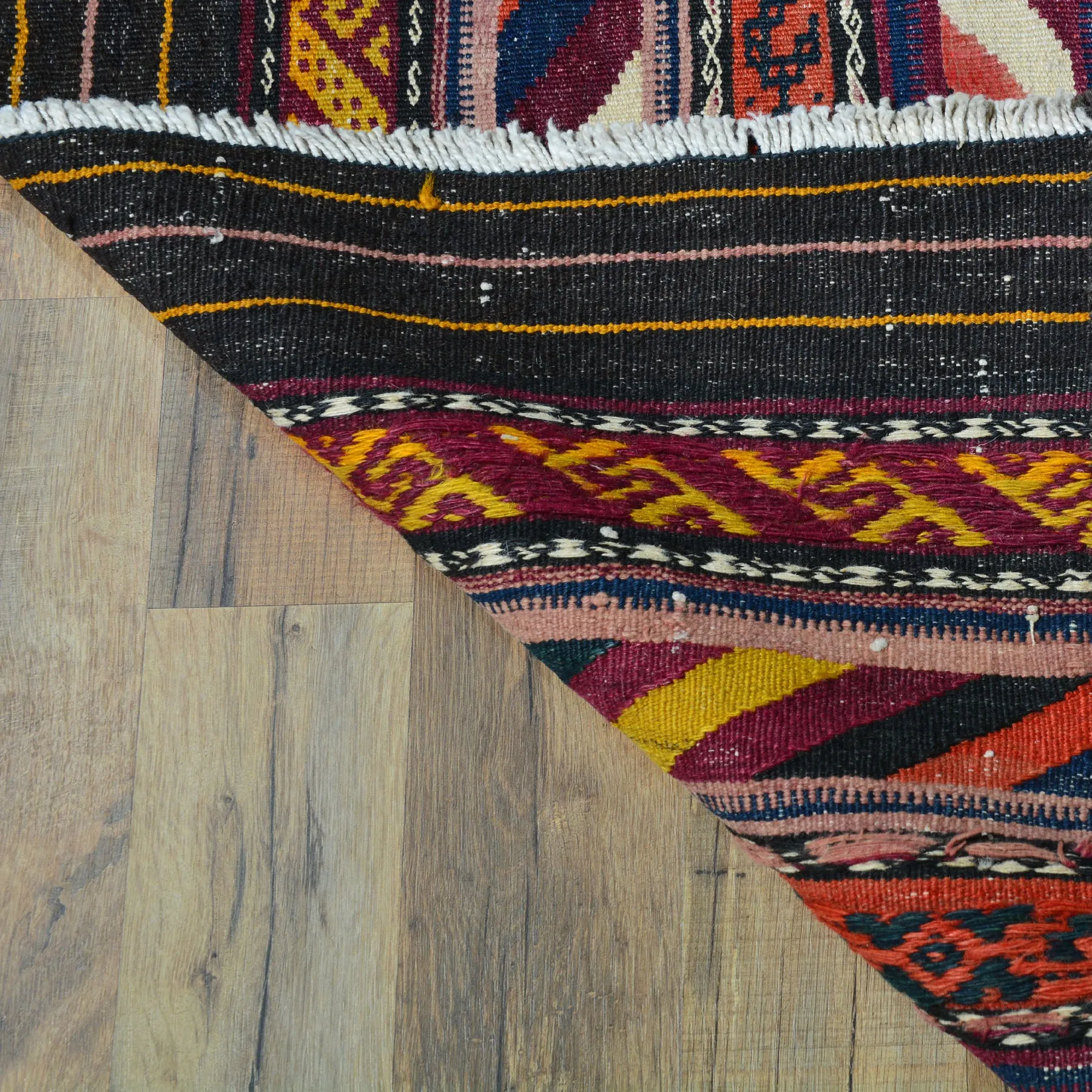 Hand-Woven Fine Afghan Tribal Kilim 100% Wool Rug (Size 3.1 X 10.6) Brral-3273