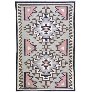 Hand-Woven Reversible Navajo Style Handmade Wool Rug (Size 6.5 X 9.8) Cwral-8712