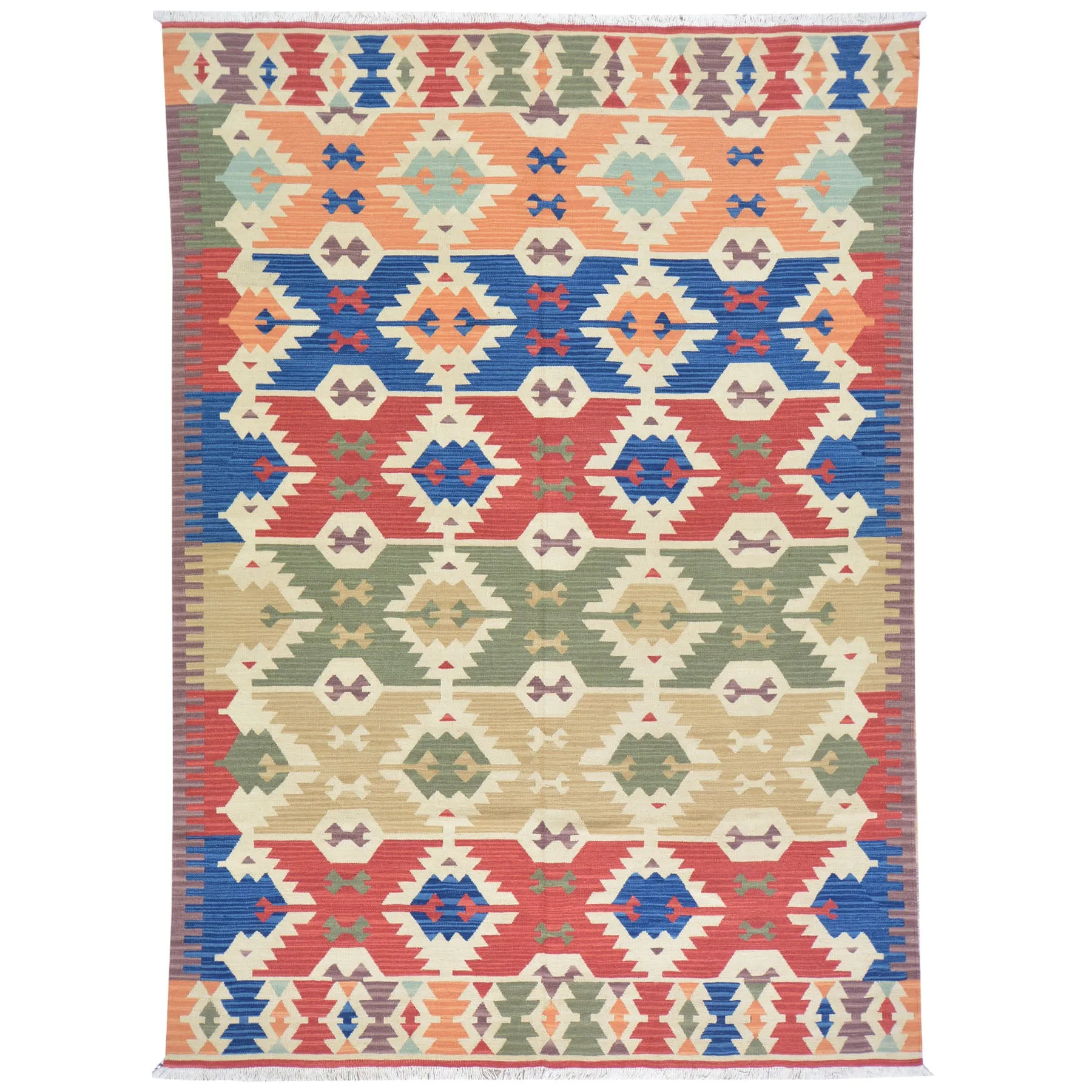 Hand-Woven Reversible Oriental Handmade Kilim Wool Rug (Size 5.0 X 7.2) Brral-4203