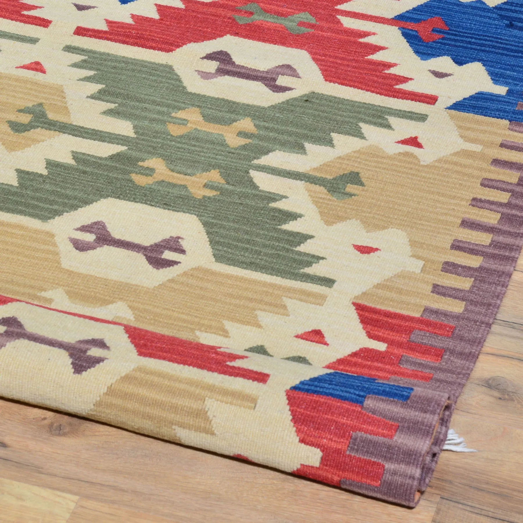 Hand-Woven Reversible Oriental Handmade Kilim Wool Rug (Size 5.0 X 7.2) Brral-4203