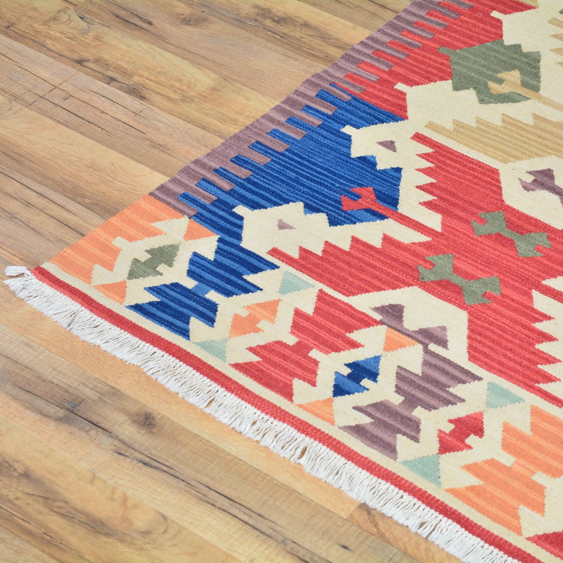 Hand-Woven Reversible Oriental Handmade Kilim Wool Rug (Size 5.0 X 7.2) Brral-4203