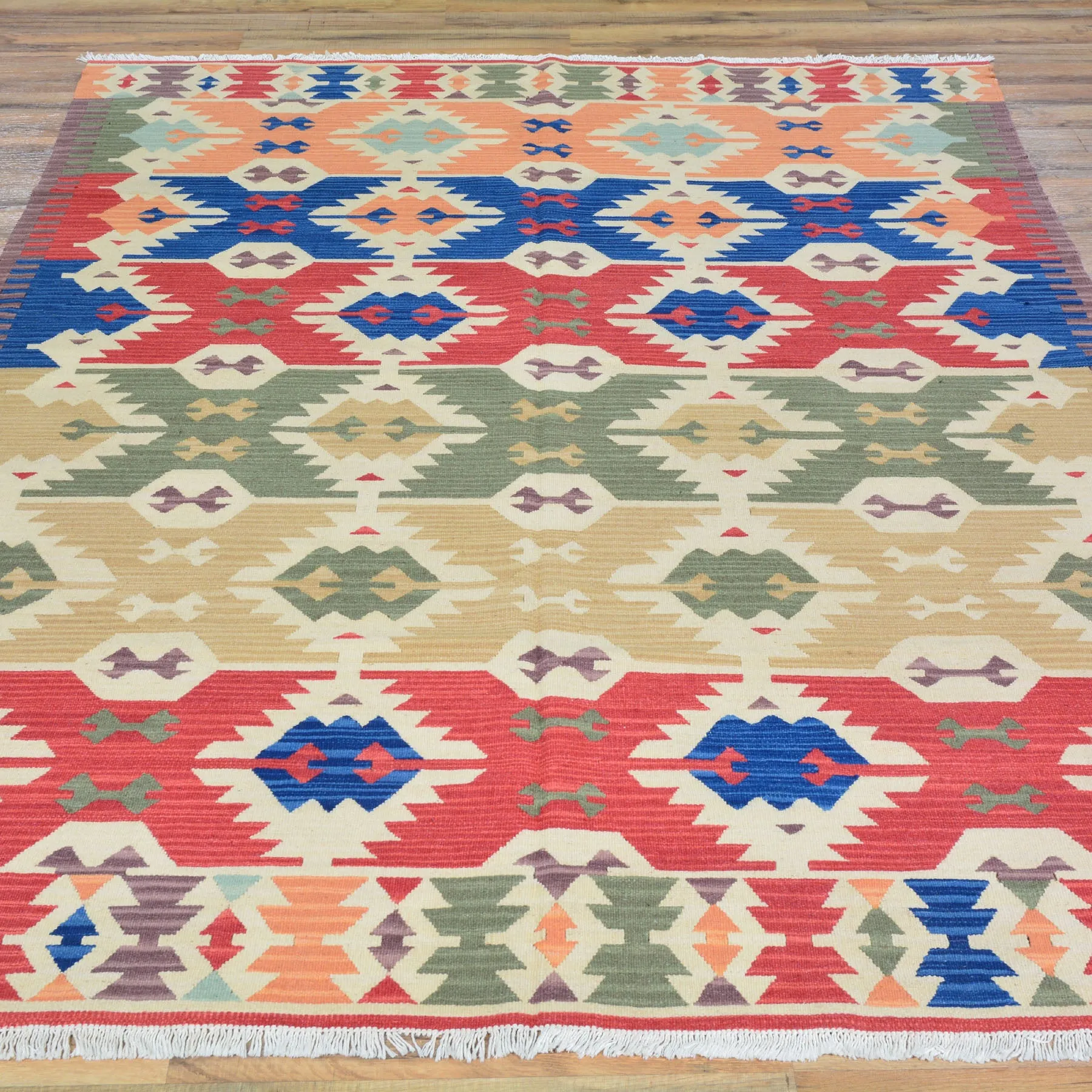 Hand-Woven Reversible Oriental Handmade Kilim Wool Rug (Size 5.0 X 7.2) Brral-4203