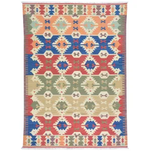 Hand-Woven Reversible Oriental Handmade Kilim Wool Rug (Size 5.0 X 7.2) Brral-4203