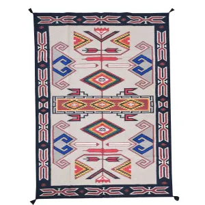 Hand-Woven Southwestern Design Handmade Wool Rug (Size 5.11 X 8.11) Brral-6042