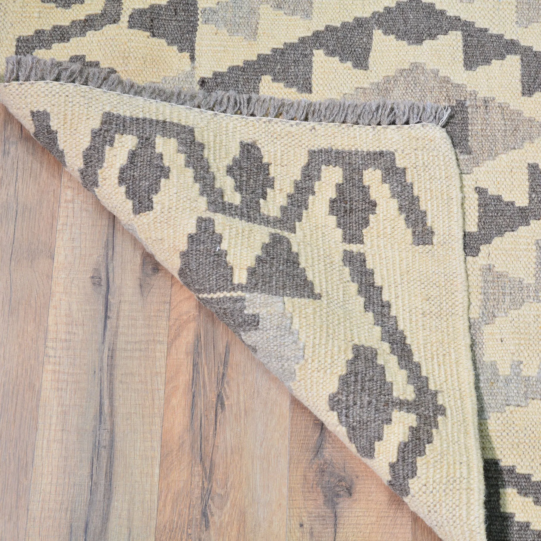Hand-Woven Tribal Afghan Reversible Momana Kilim 100% Wool Rug (Size 2.9 X 9.6) Cwral-9576