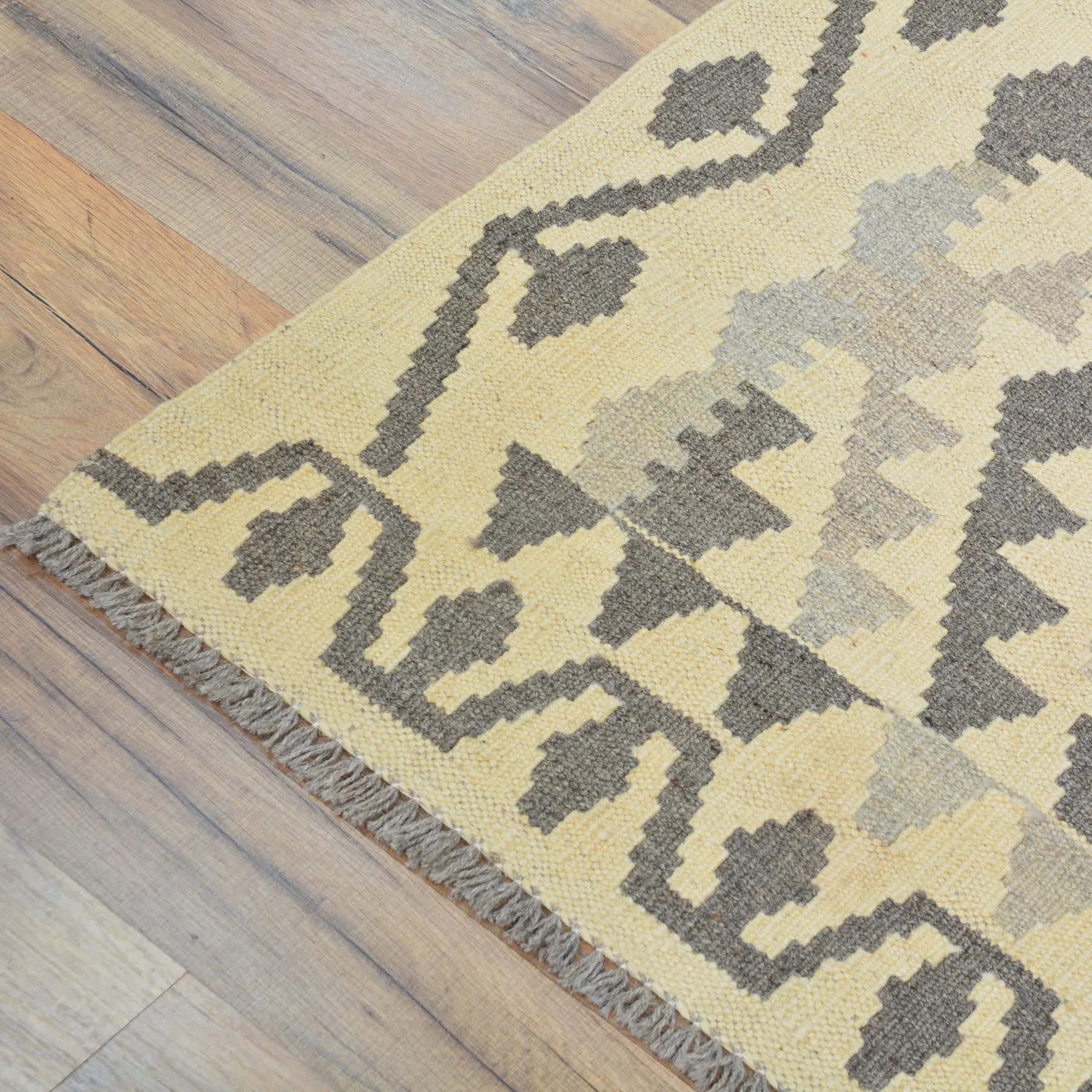 Hand-Woven Tribal Afghan Reversible Momana Kilim 100% Wool Rug (Size 2.9 X 9.6) Cwral-9576