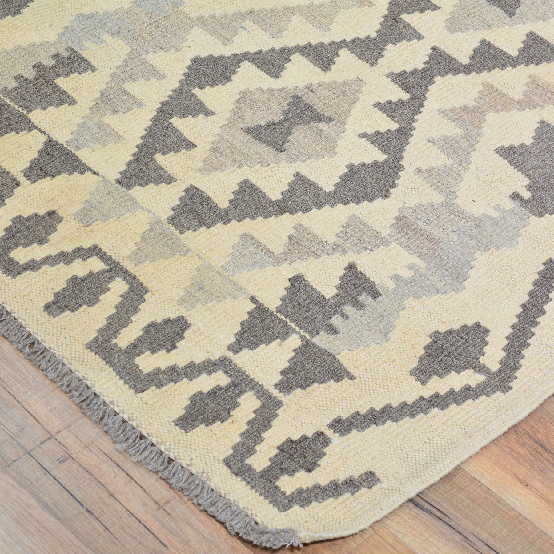 Hand-Woven Tribal Afghan Reversible Momana Kilim 100% Wool Rug (Size 2.9 X 9.6) Cwral-9576