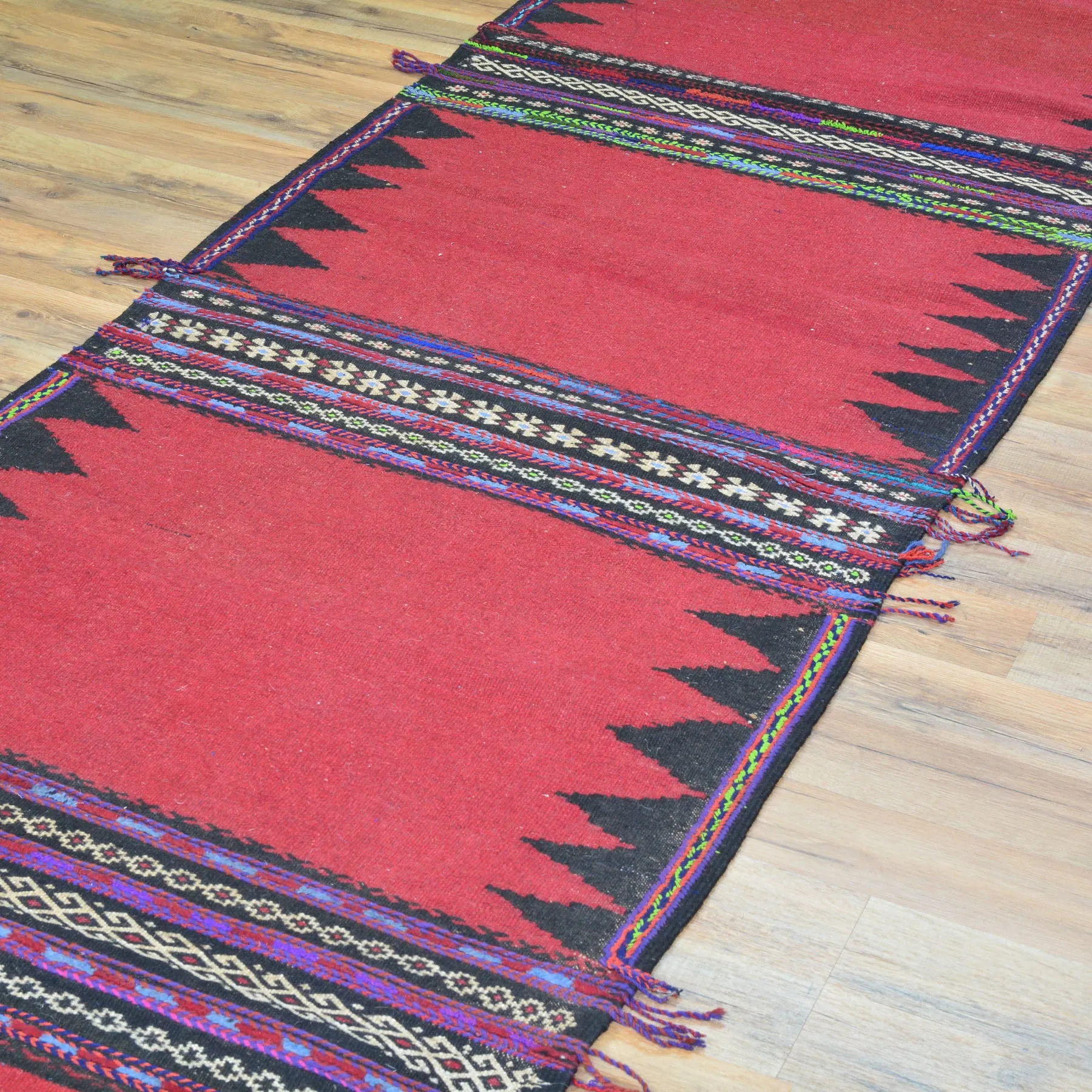 Hand-Woven Tribal Baluchi Dastarkhwan Oriental Kilim Rug (Size 2.9 X 9.10) Cwral-10245