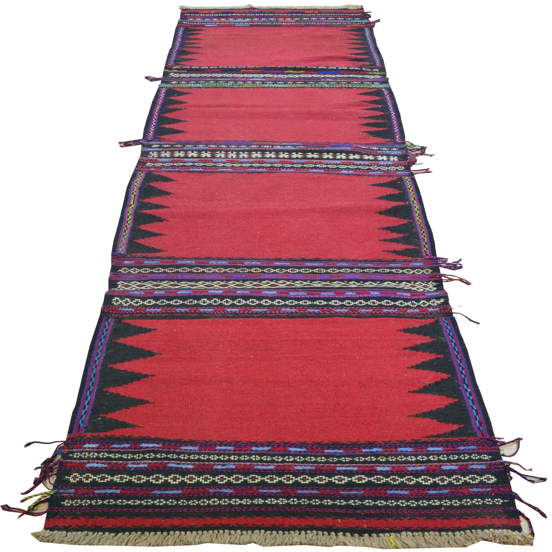 Hand-Woven Tribal Baluchi Dastarkhwan Oriental Kilim Rug (Size 2.9 X 9.10) Cwral-10245