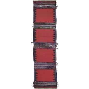 Hand-Woven Tribal Baluchi Dastarkhwan Oriental Kilim Rug (Size 2.9 X 9.10) Cwral-10245