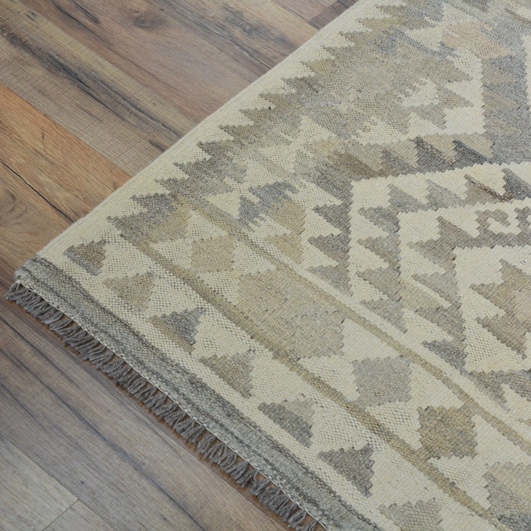 Hand-Woven Tribal Reversible Wool Oriental Momana Kilim Rug (Size 2.9 X 9.9) Cwral-10239