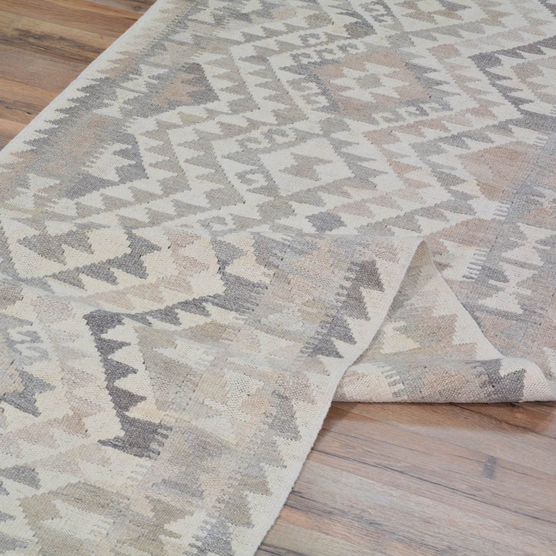 Hand-Woven Tribal Reversible Wool Oriental Momana Kilim Rug (Size 2.9 X 9.9) Cwral-10239