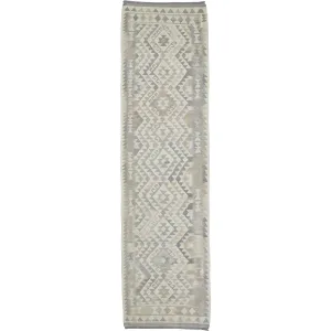 Hand-Woven Tribal Reversible Wool Oriental Momana Kilim Rug (Size 2.9 X 9.9) Cwral-10239