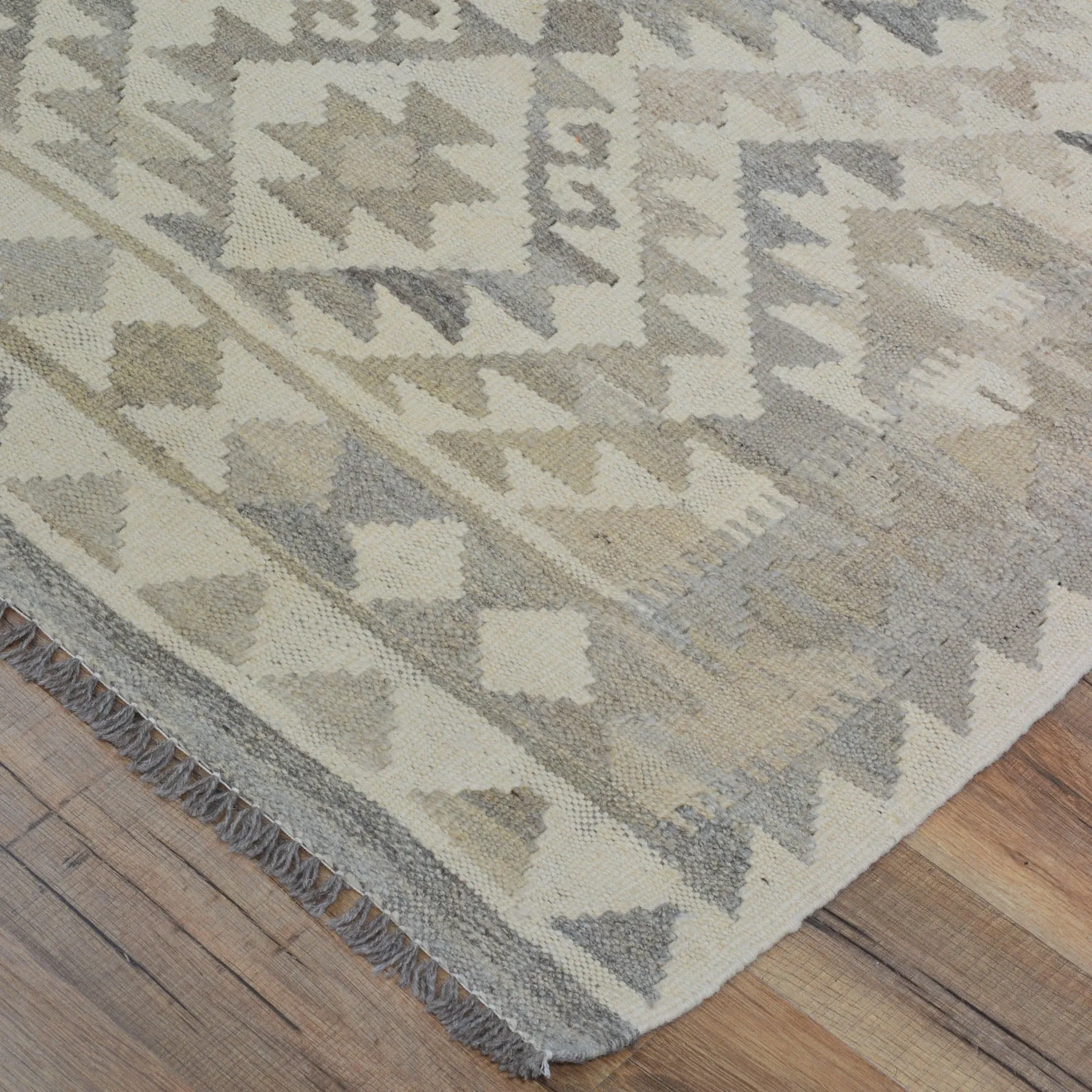 Hand-Woven Tribal Reversible Wool Oriental Momana Kilim Rug (Size 2.9 X 9.9) Cwral-10239