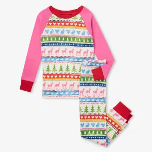 Hatley Pajama Set - Cream Painted Fairisle