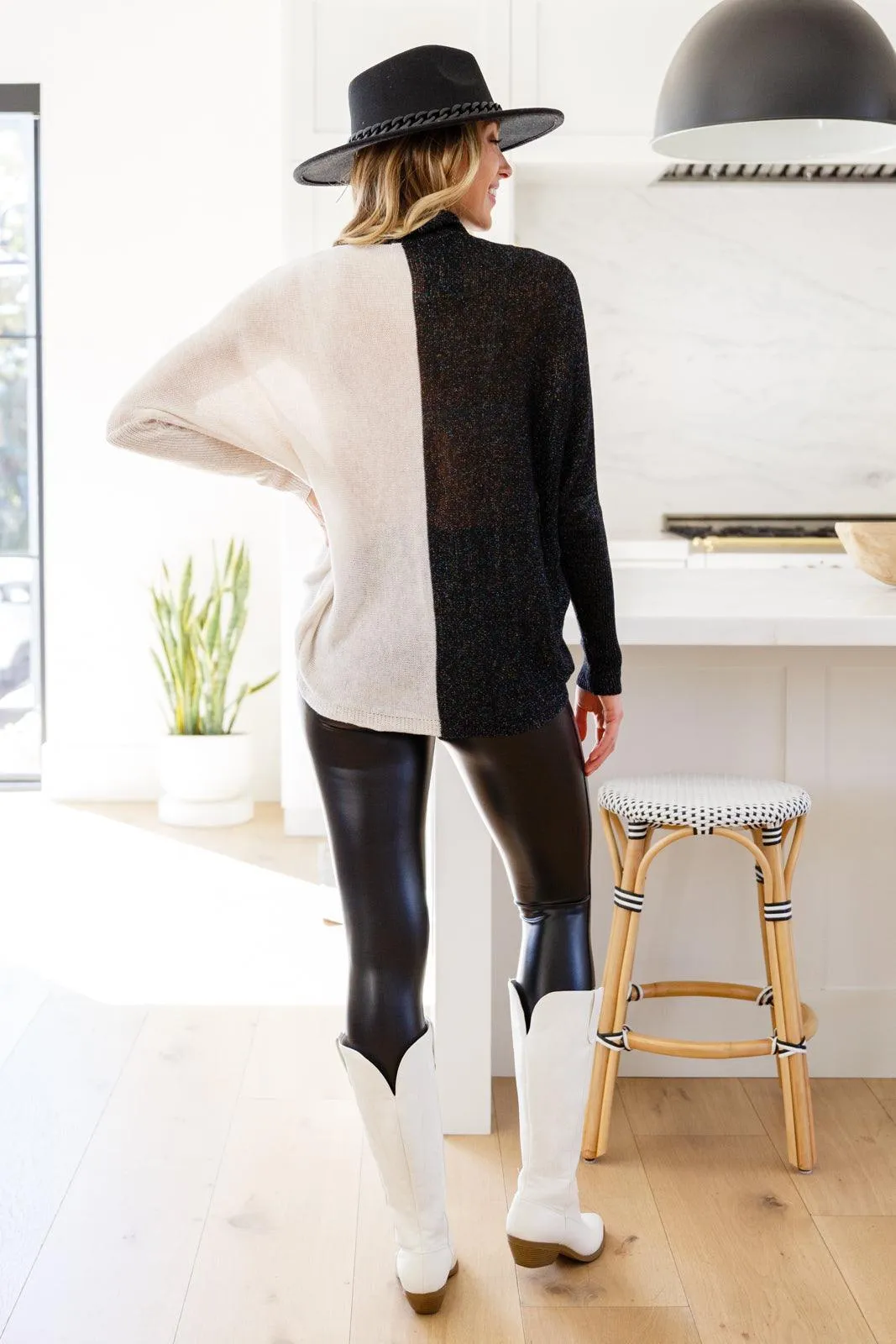 Hazel Blues® | Can't Touch This Sparkle Color Blocked Sweater
