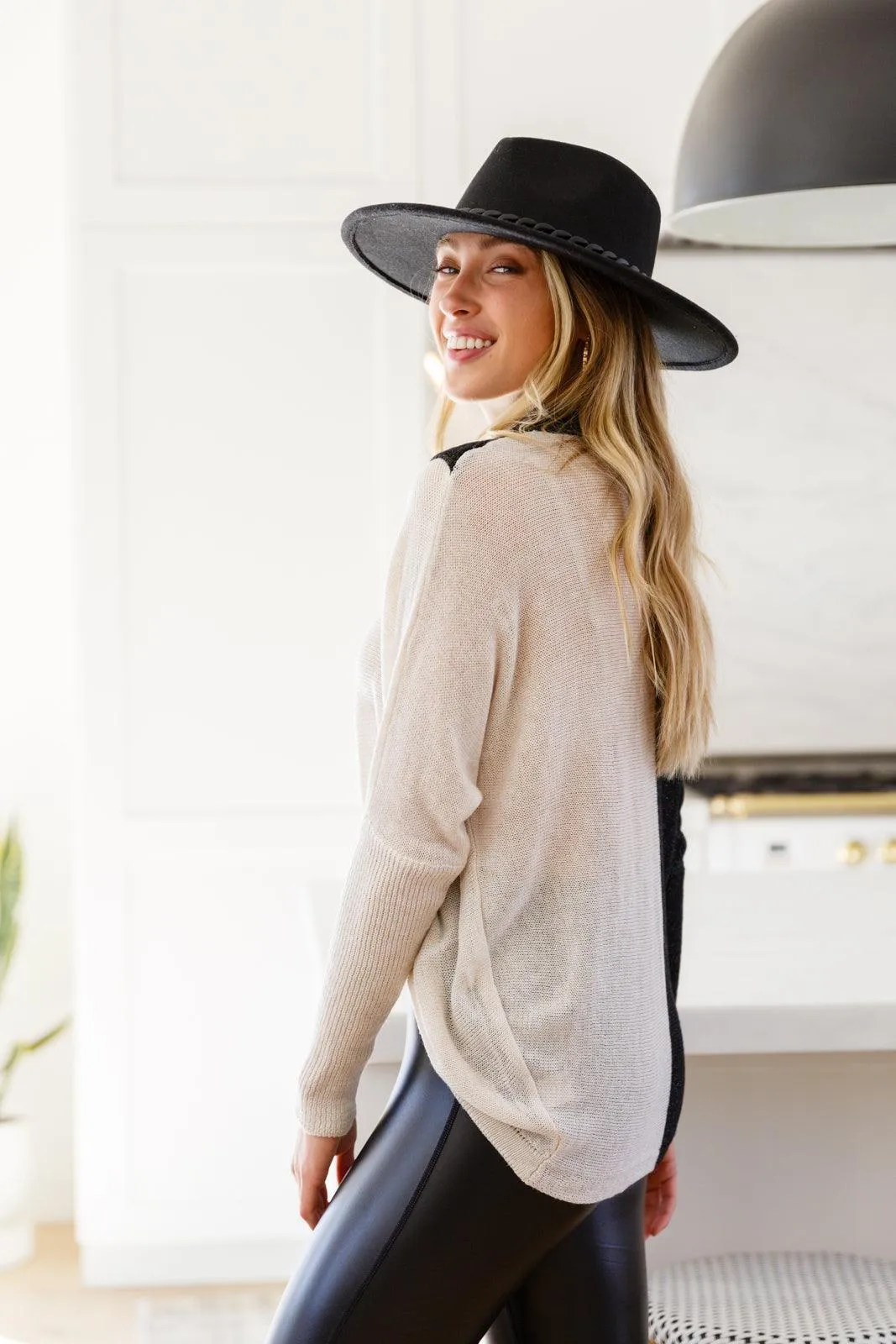 Hazel Blues® | Can't Touch This Sparkle Color Blocked Sweater