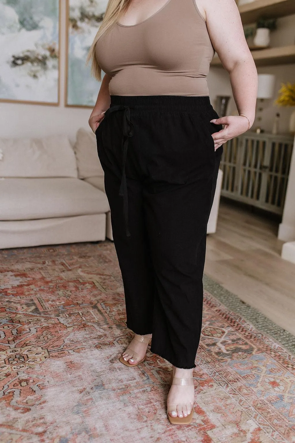 Hazel Blues® |  Love Me Dearly High Waisted Pants in Black