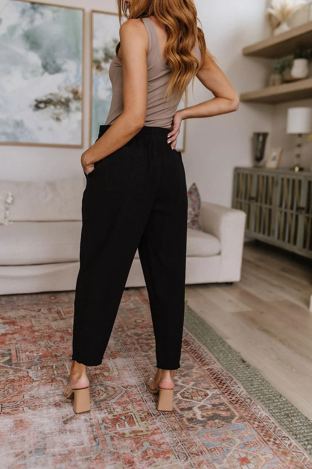 Hazel Blues® |  Love Me Dearly High Waisted Pants in Black