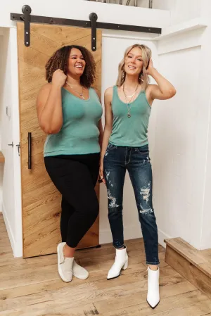 Hazel Blues® | Stay Easy Tank In Aqua
