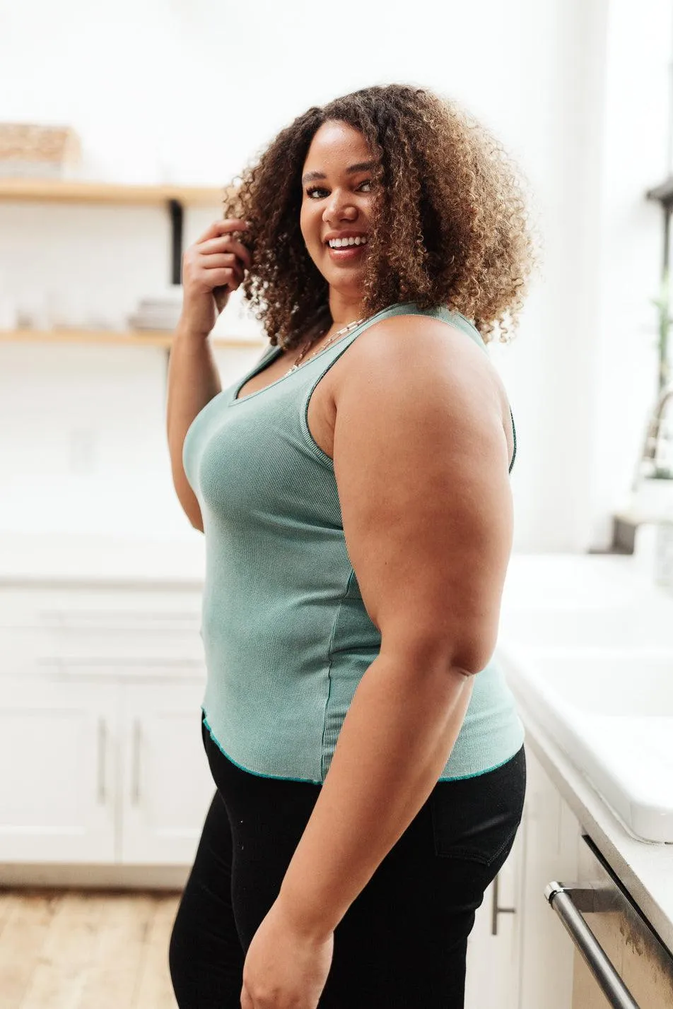 Hazel Blues® | Stay Easy Tank In Aqua