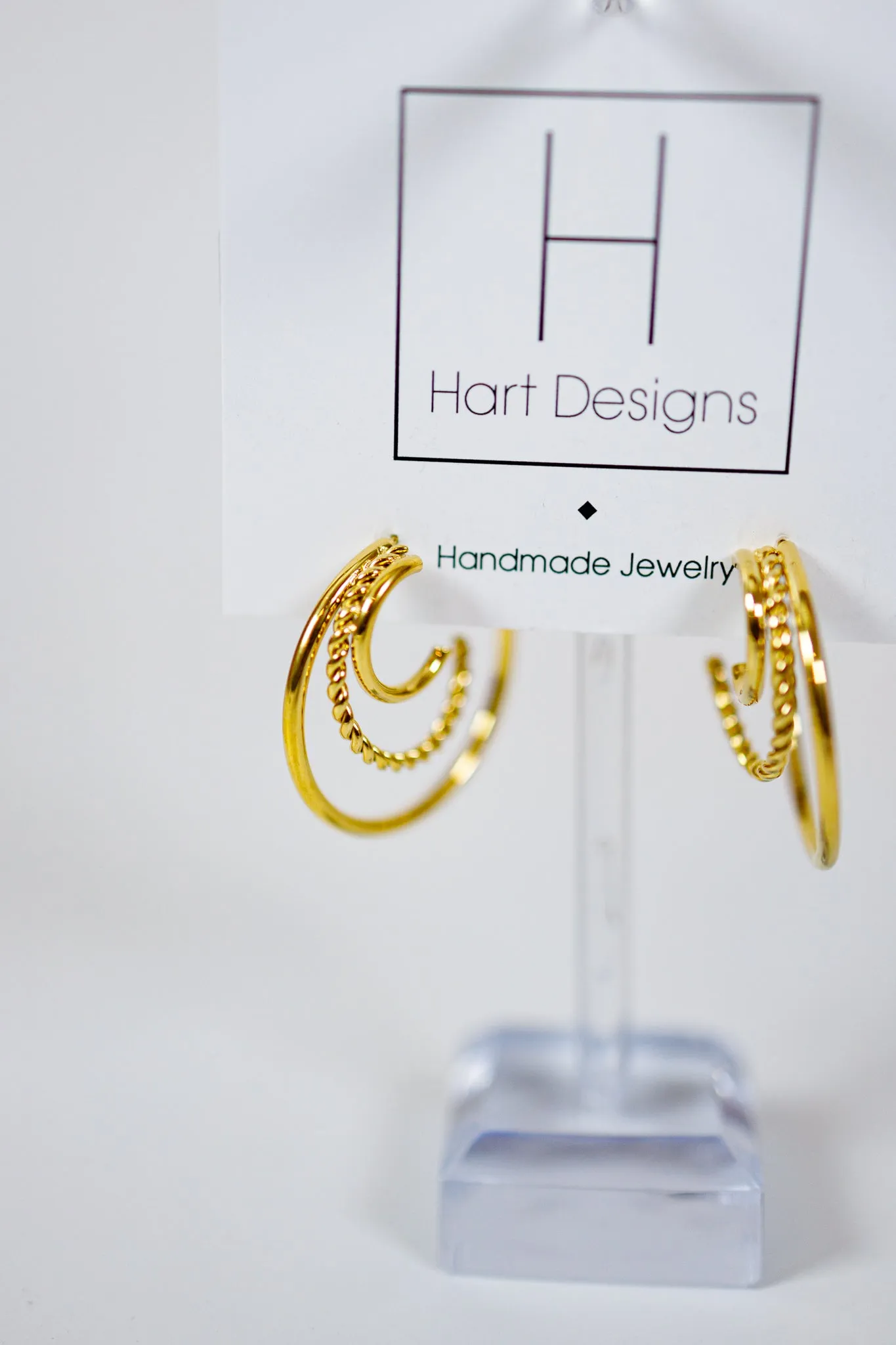 HD Triple Hoops Earrings