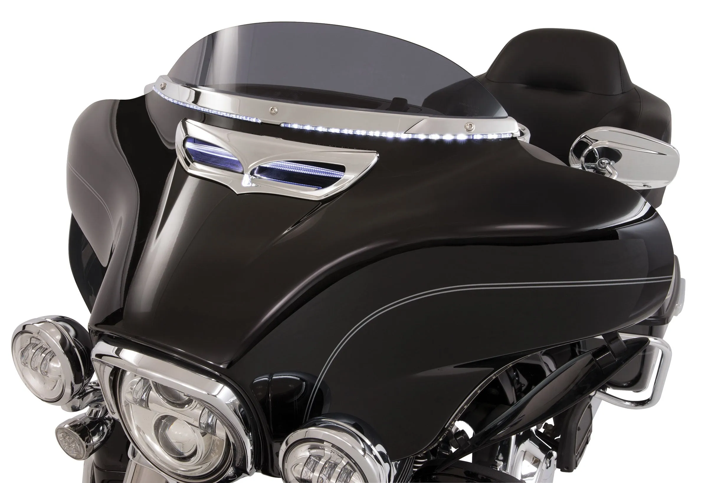 Horizon LED Lighted Windshield '14-up, Chrome