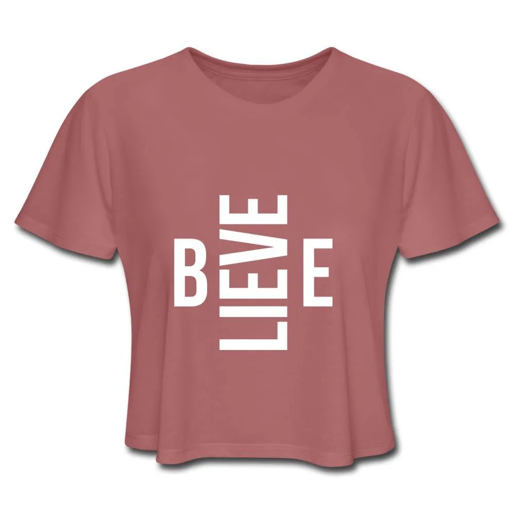 I Believe in Me Women's Cropped T-Shirt
