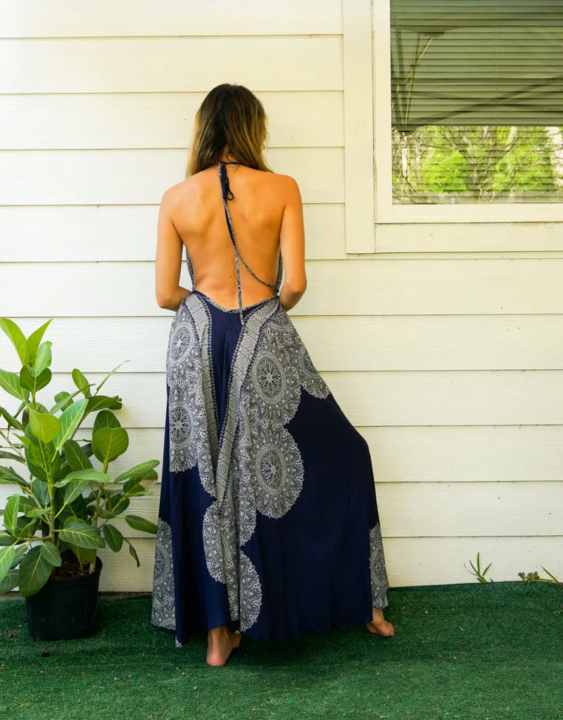 Indigo Moon Goddess Maxi Dress