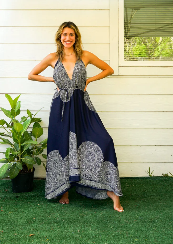 Indigo Moon Goddess Maxi Dress