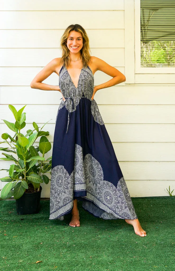 Indigo Moon Goddess Maxi Dress