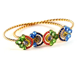 Iris: Persephone Spring Crystal Open Bracelet