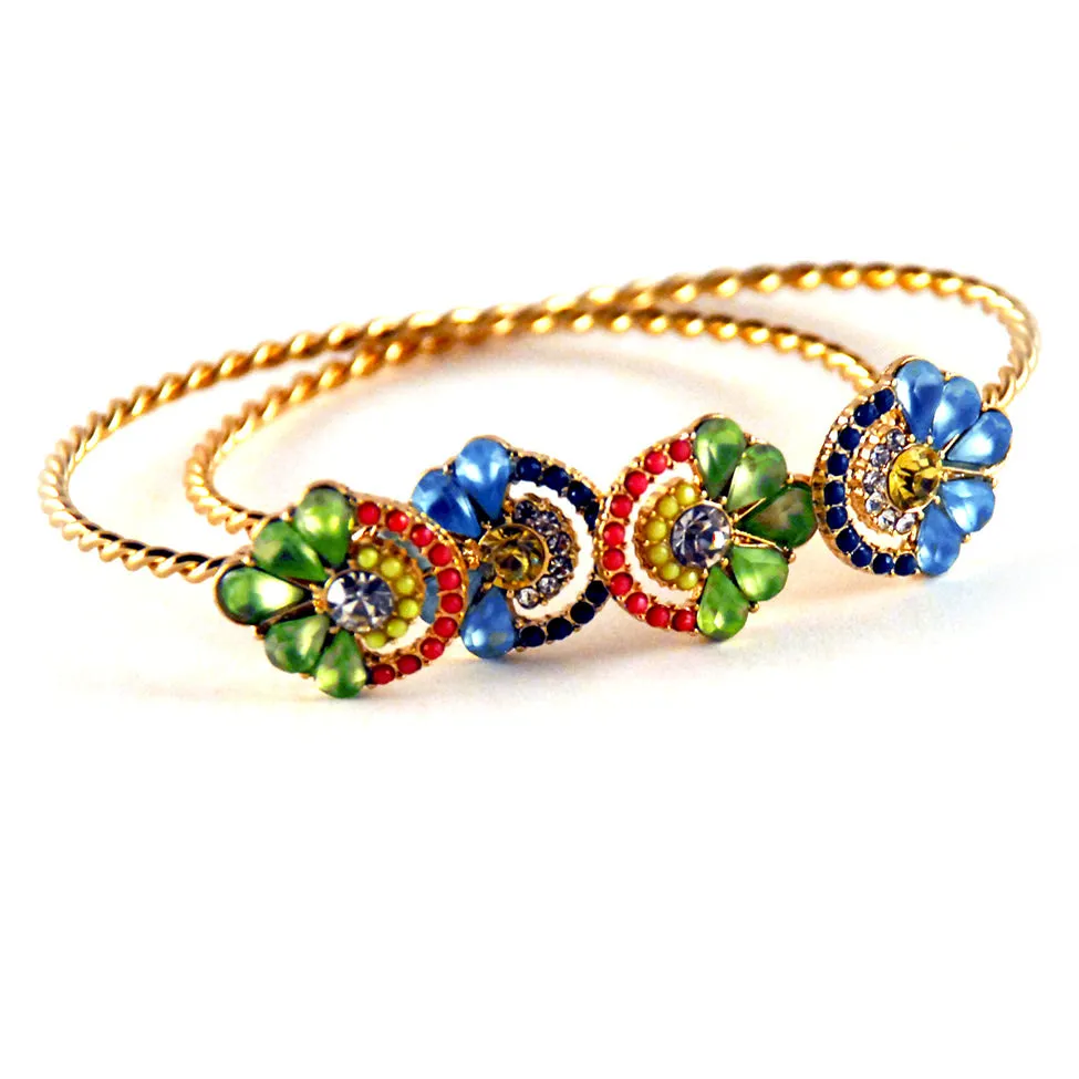 Iris: Persephone Spring Crystal Open Bracelet
