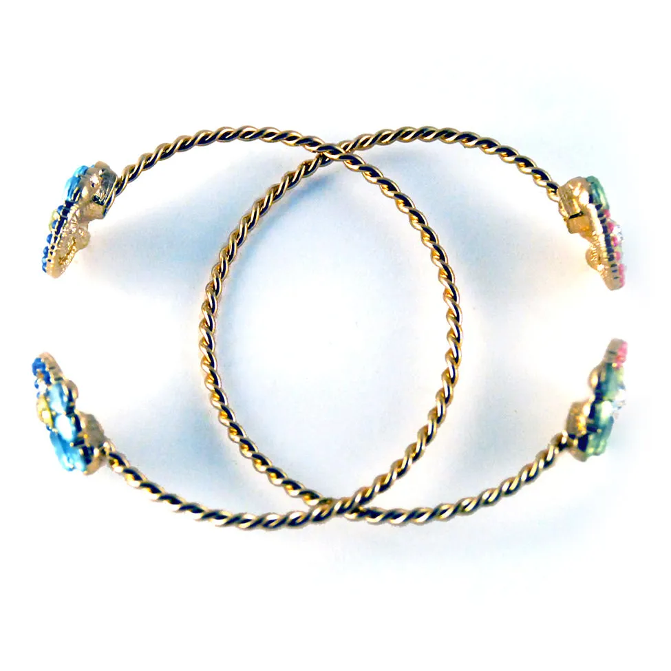 Iris: Persephone Spring Crystal Open Bracelet