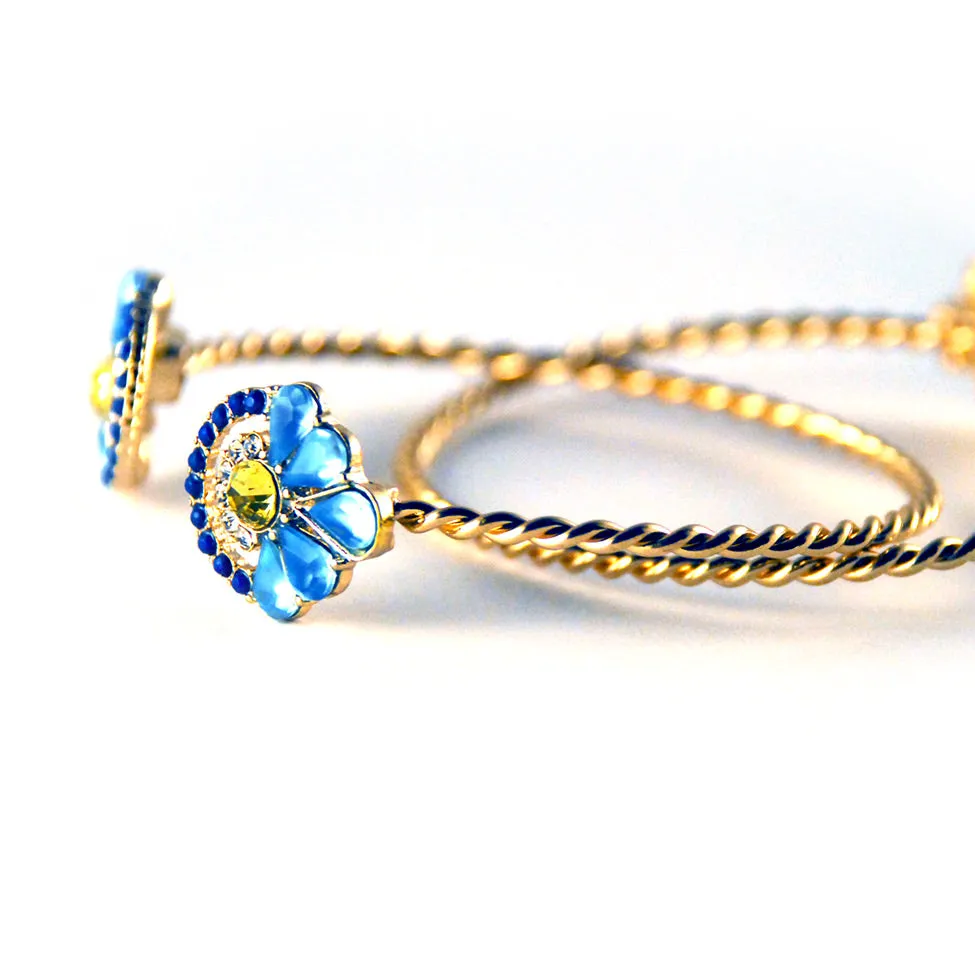 Iris: Persephone Spring Crystal Open Bracelet